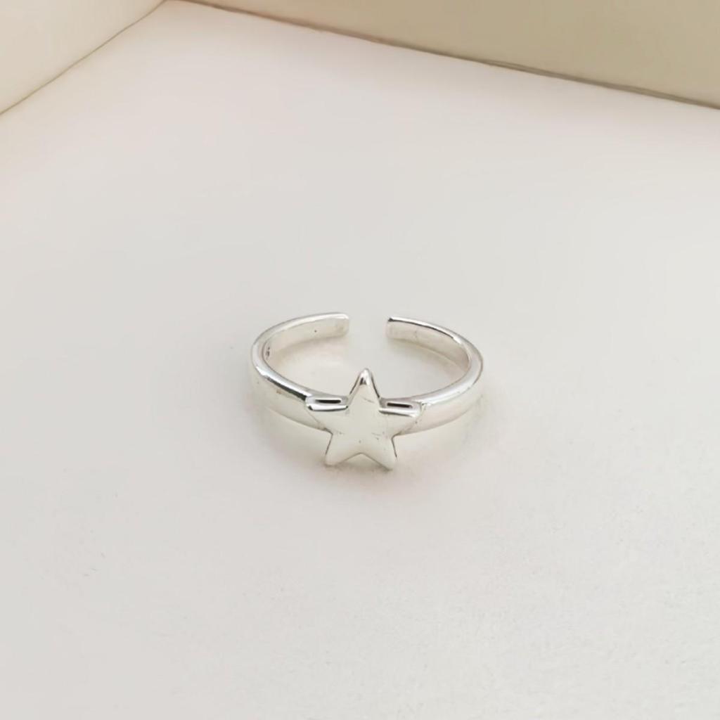 Fashionable Distressed Star Open Ring for Women - Sweet & Fresh Style