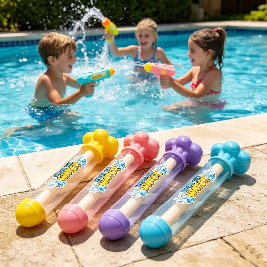 Water Sprayer Pull-out Type Cartoon Shape Kids Water Toy Reusable with Round Handle Sprayer Toy for Pool Games