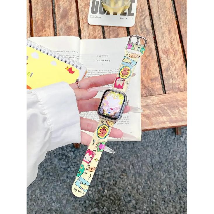 

New Silicone case band For Apple Watch cover strap Series 10/9/8/7 40mm 41mm 42mm 44mm 45mm 46mm 38mm40mm41mm 42mmS10 жёлтый