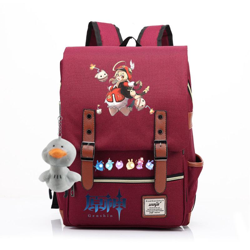 Yuanshen male and female students schoolbag anti-theft large-capacity backpack men's bag computer bag