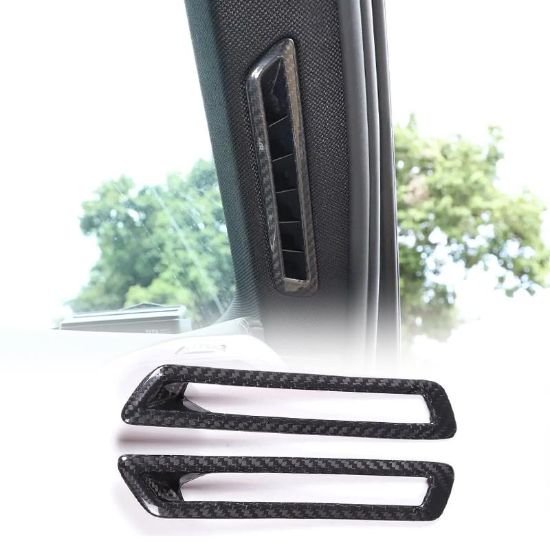 Real Carbon Fiber Car A Pillar Air Conditioning Outlet Decorative Frame Sticker for BMW 8 Series G14 G15 G16 Interior Accessorie