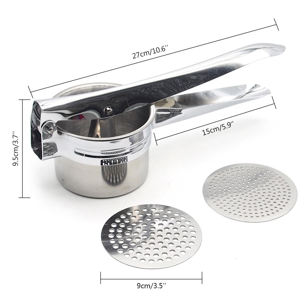 Stainless Steel Potato Masher Ricer Large Sturdy Puree Vegetable Fruit Juicer Press Maker Potato Masher Kitchen Accessories