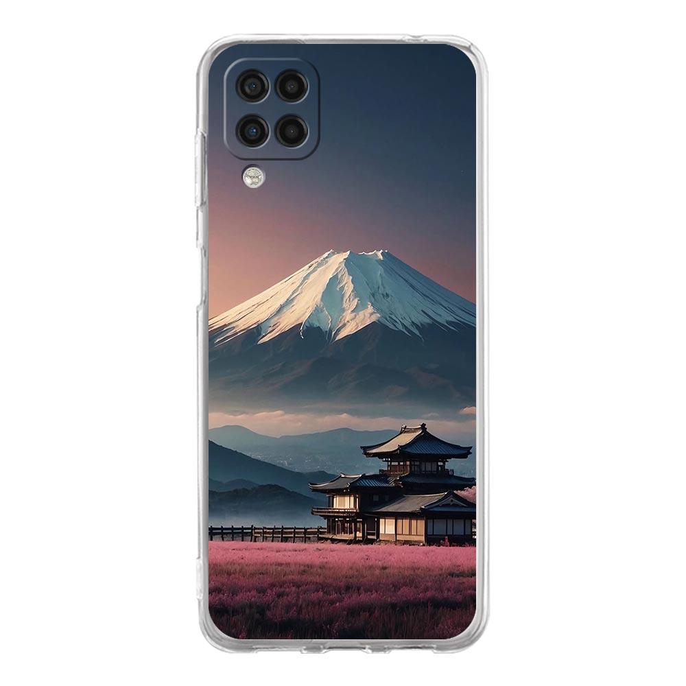 Phone Case For Samsung A13 A33 A35 A55 A73 A53 A23 A51 A71 A21S A41 A05s A03S A15 A25 5G Cover Japan Mount Fuji Cherry blossom