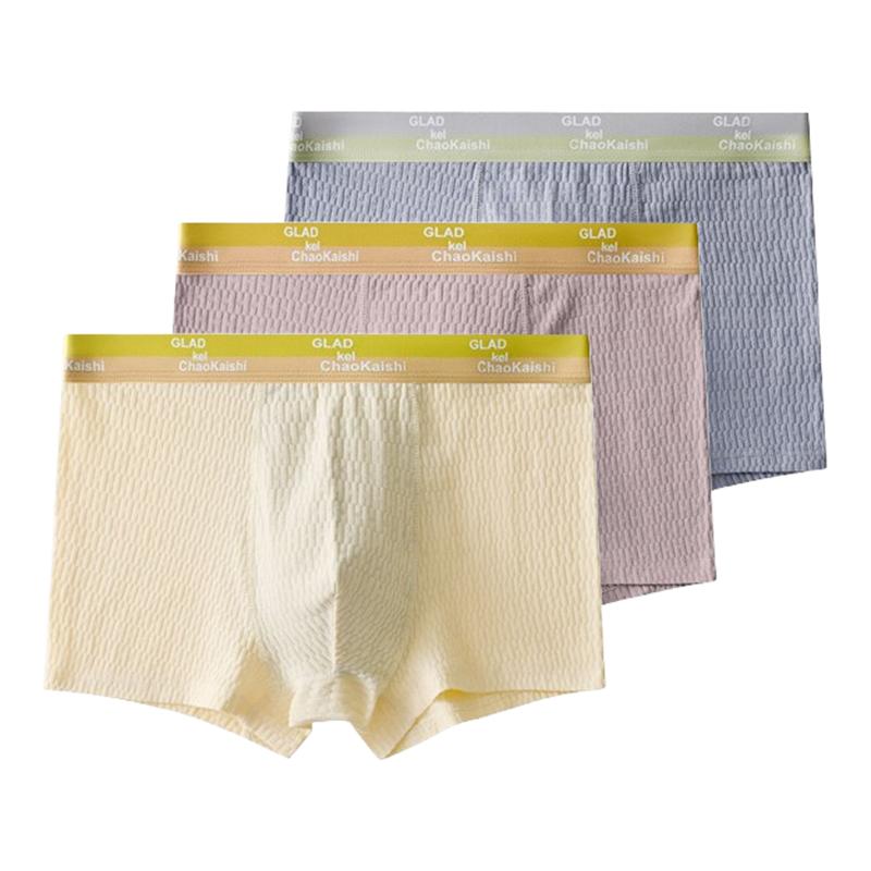 3 Pezzi Biancheria Intima da Uomo Boxer da Uomo Traspirante U Convesso Mutande Comode Mutande L XL XXL 3XL 4XL
