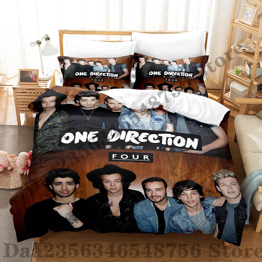 Direction One Bedding Set Single Twin Full Queen King Size Bed Set Adult Kid Bedroom Duvetcover Sets Print Anime Bed Sheet Set