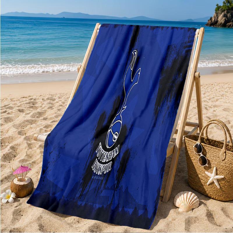 Tottenham Crest Design Beach Towel Microfiber Beach Towel, Lightweight and Quick-Dry, for Summer Travel, Swimming Pool Fan Birthday Gift