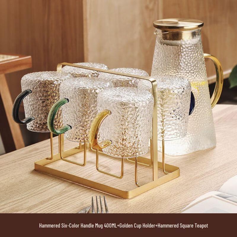 Japanese Style Hammered Glass Cup Set