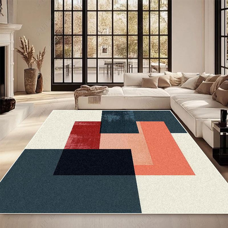 Modern Decoration Living Room Carpet Fashion Geometric Design Large Rugs Bedroom Non-slip Rug Hall Sofa Side Plush Floor Mats