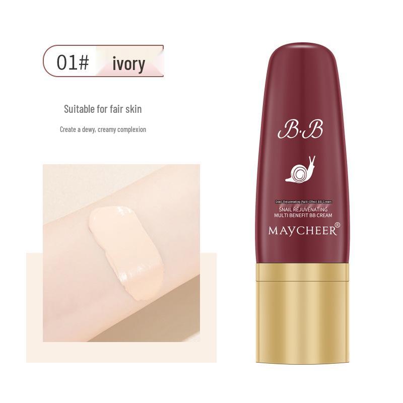 Meixi er Snail Cushion CC Concealer Primer & Moisturizing Foundation with Cotton Applicator. слоновая кость