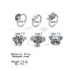 17KM Gothic Punk Steampunk Heart Butterfly Skull Ring Sets Party Jewelry 2021