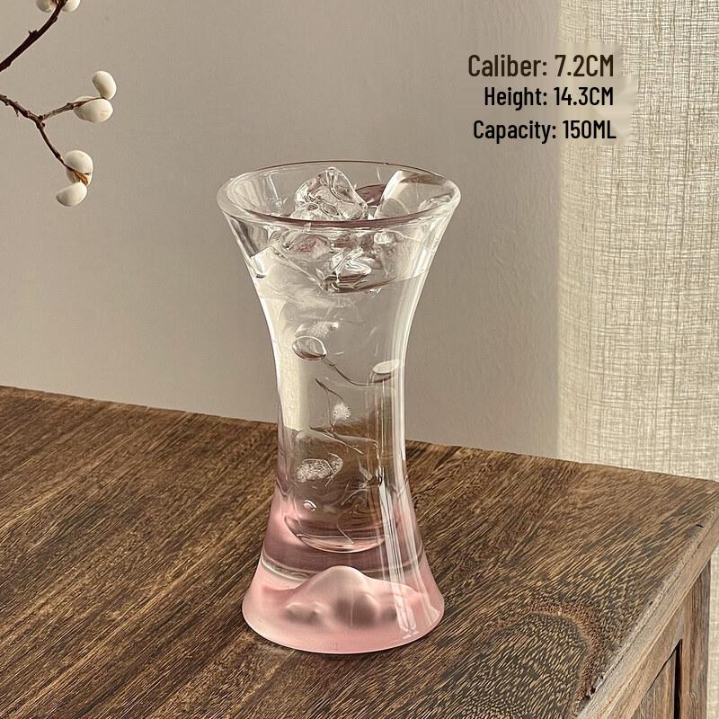 ZISIZ Premium Matte Black Tapered Mountain-View Champagne Glass