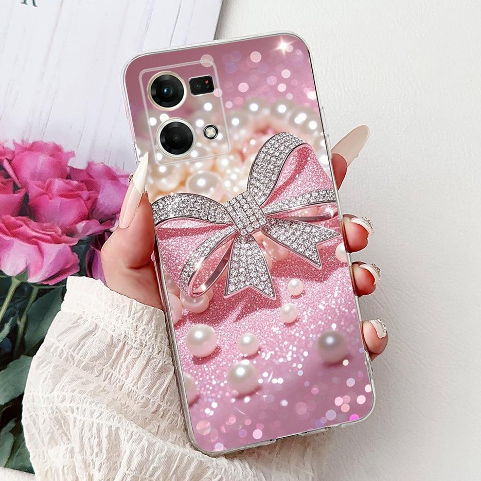For Oppo F21 Pro 4G Case Reno7 4G CPH2363 Luxury Popular Painted Cover Soft Silicone Case For Oppo Reno8 Reno 7 F21s Pro 4G Bags