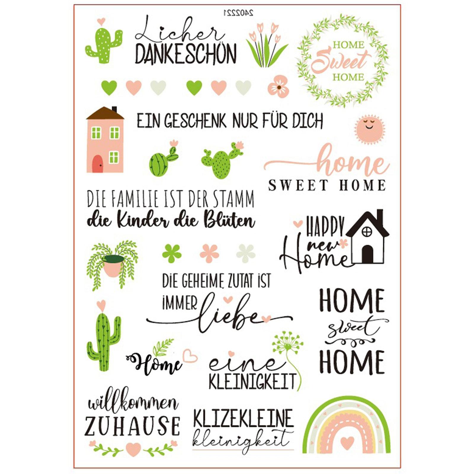 

Немецкие слова благословения Наклейка-переводка Водная наклейка для свечи, керамической кружки, стеклянной посуды, деревянной мебели 1