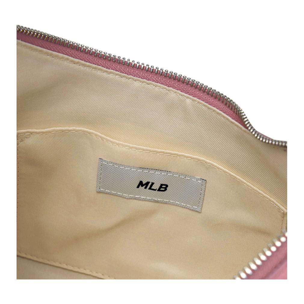 MLB New York Yankees Zipper Closure Half Moon Bag Women Shoulder Bag Pink 3ABQSD16N-50PKS