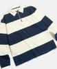 ESPIONAGE Big Border Rugby L/S Tee Navy