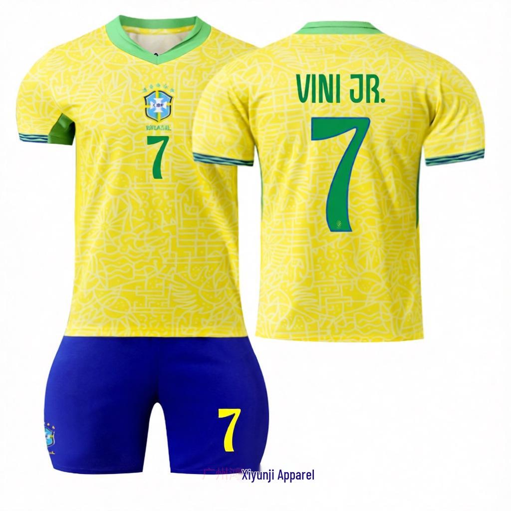 2024 Copa América Brazil Home/Away Jersey Set: Neymar, Vinícius, Raphinha #10