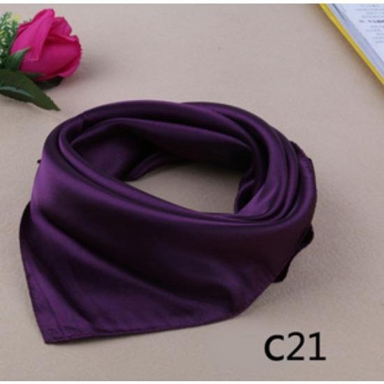 Solid Color Small Silk Scarf Small Square Scarf Women'S Season Professional Decoration Satin Small Gauze Scarf Japan And South Korea