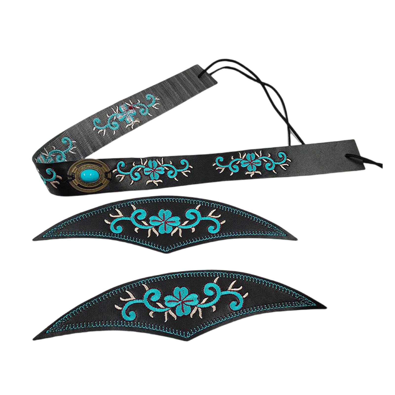 

Ethnic Western Hat Band Decorative Embroidered Belt Cowboy Hats Suitable for Straw Fedoras and Panama
