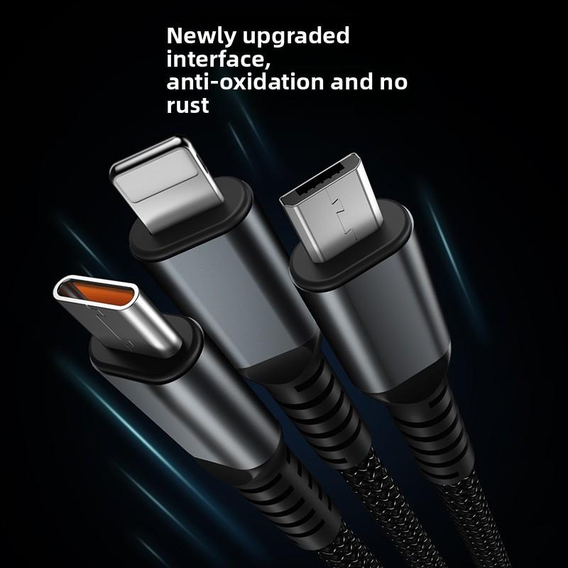 Super Fast Charging 6a Data Cable With Led Indicator For Apple Android Huawei Devices