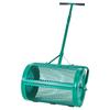 VEVOR Compost Spreader, 24 In Wide Peat Moss Spreader with Push/Tow Handle, 4 Heights Adjustable, Powder-Coated Steel Garden Peat Moss Roller