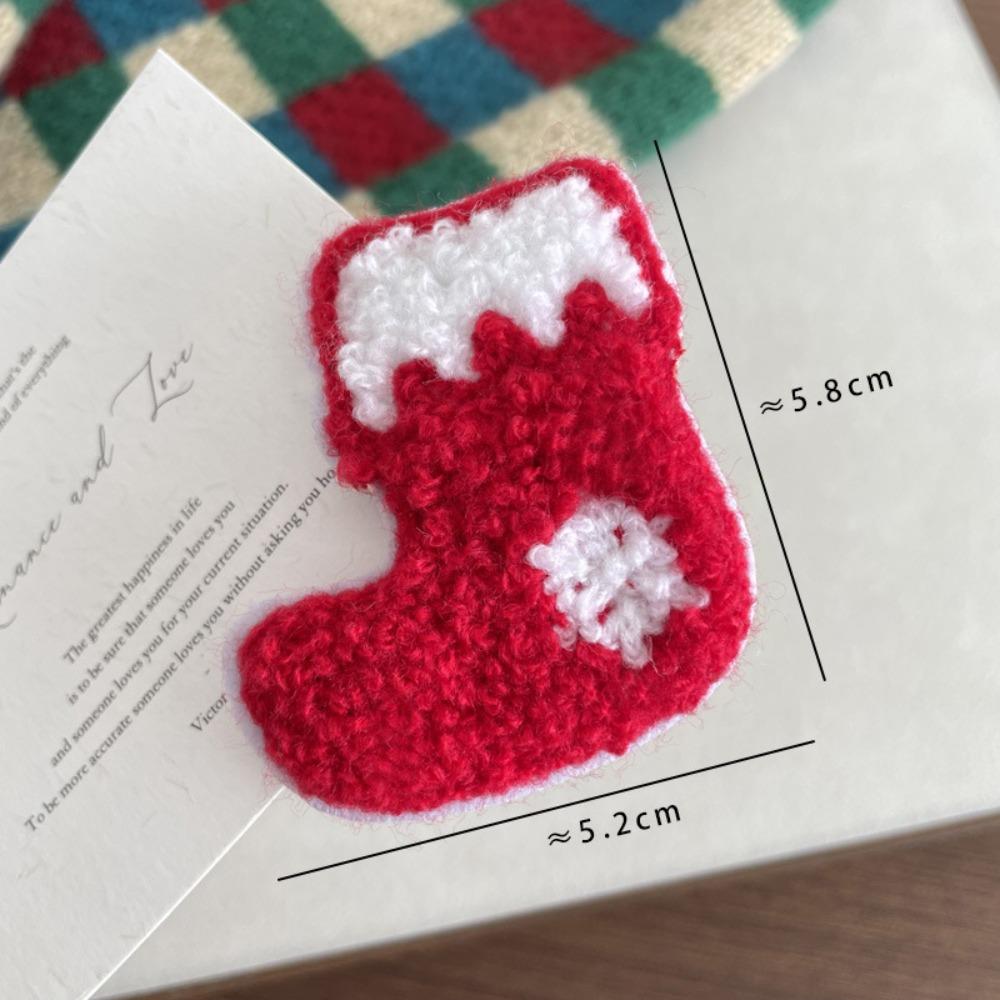 Kreativní vánoční sponka do vlasů s ledním medvědem, sněhulákem, punčochou, plyšové vánoční sponky, sob, sněhová vločka, Santa Claus, vánoční sponka do vlasů