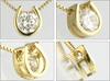 DIAMOND WORLD Jewelry K18 Diamond Pendant Necklace Color SI2 Grade Good Cut GGSJ Sorting of Women's 0.20ct D-G (Certificate Authenticity)