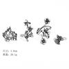 4 Pieces/set New Popular Women's Fashion Retro Personality Ancient Silver Forest Vine Leaf Flower Hollow Ring Set