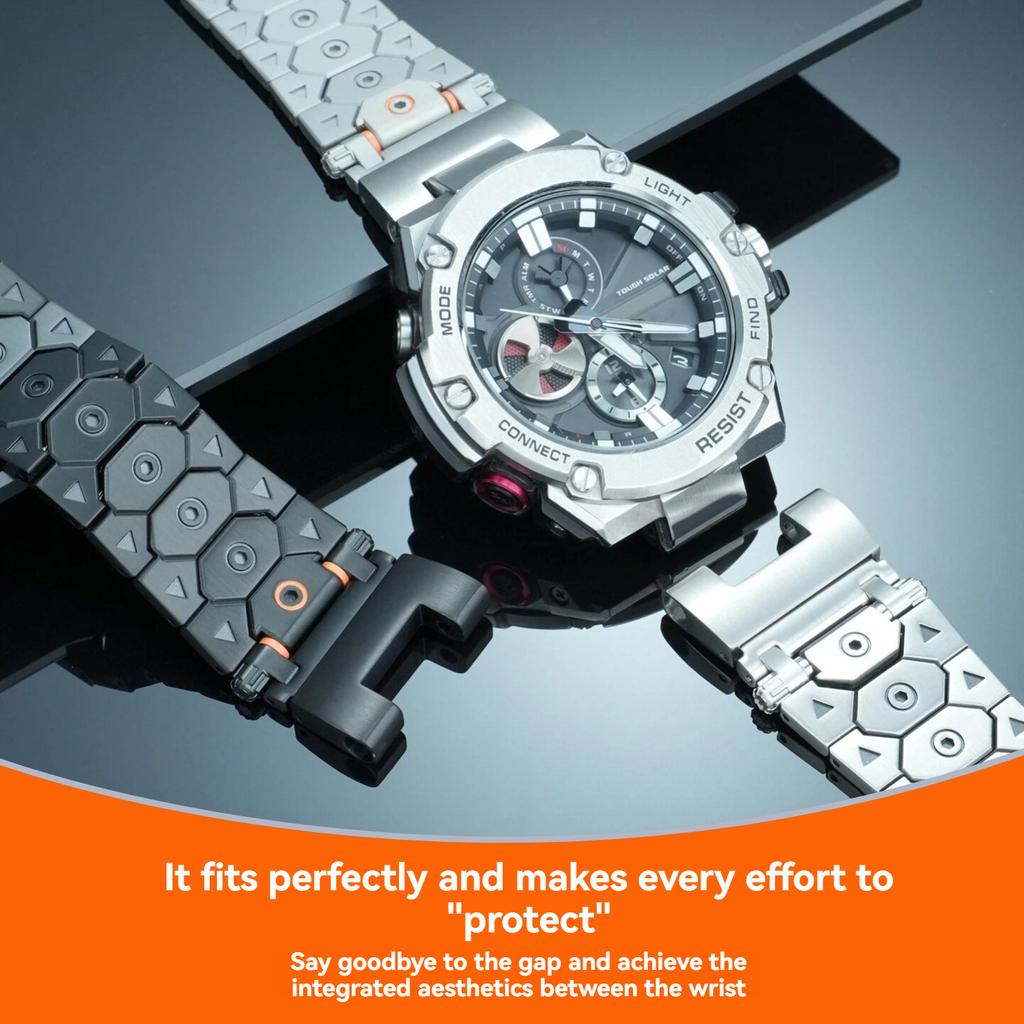 Stainless Steel Watch Band for Casio G-Shock GST-W300 400G GST-B100 S100D/S110D/W110 GST-210 Modification Metal Strap Bracelet