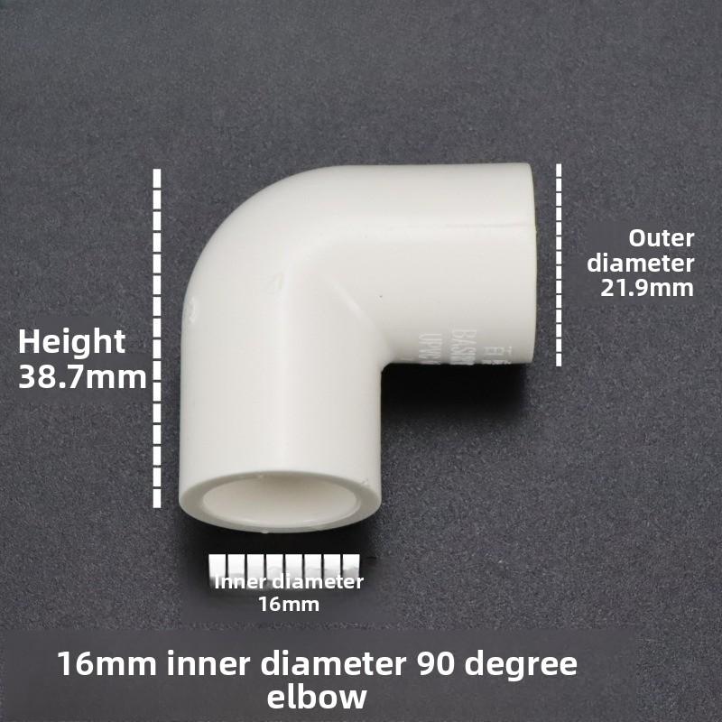 white 16mm Garden PVC Connector Fittings Straight 90 ° Elbow Tee Water Pipe Adapter Aquarium Water Supply 5-Way Joint