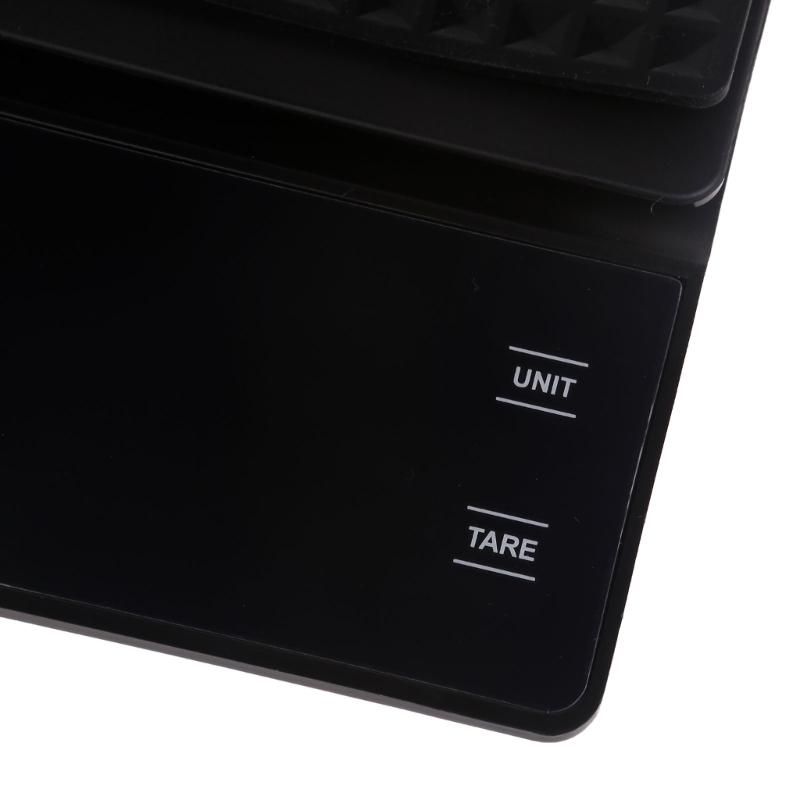 Espresso Coffee Kitchen Scale Mini Intelligent Timer USB Rechargeable Compatible for Home Professional Use 3kg Capacity