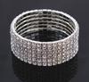 European Princess Style Rhinestone Bracelet - Elegant Elastic Hand Jewelry for Women