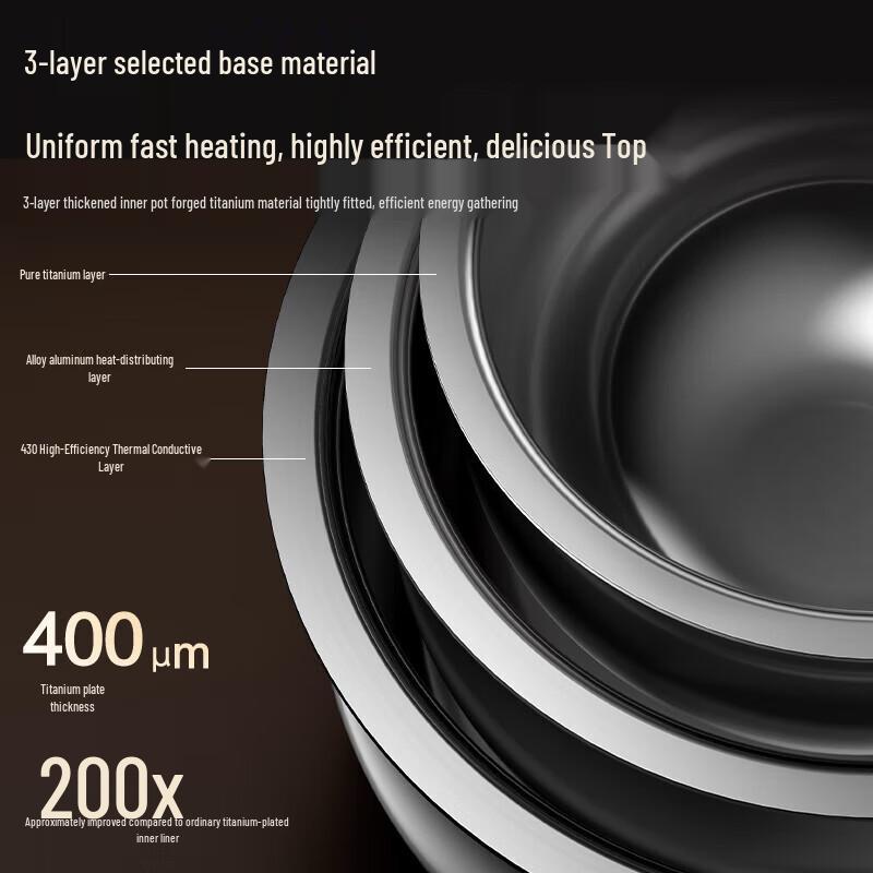 ASD 4L IH Far-Infrared Titanium Low-Sugar Rice Cooker