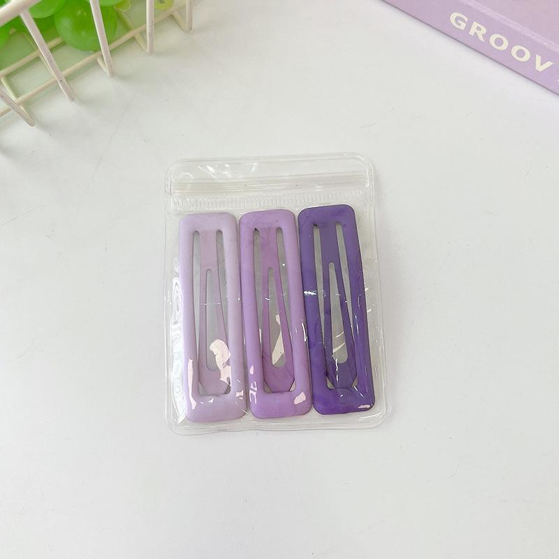 Children'S Gradual Change Of Color Simple Bb Clip Headgear Fashionable Girl One-Word Clip Side Clip Fixed Broken Hair Bangs Hairpin Card