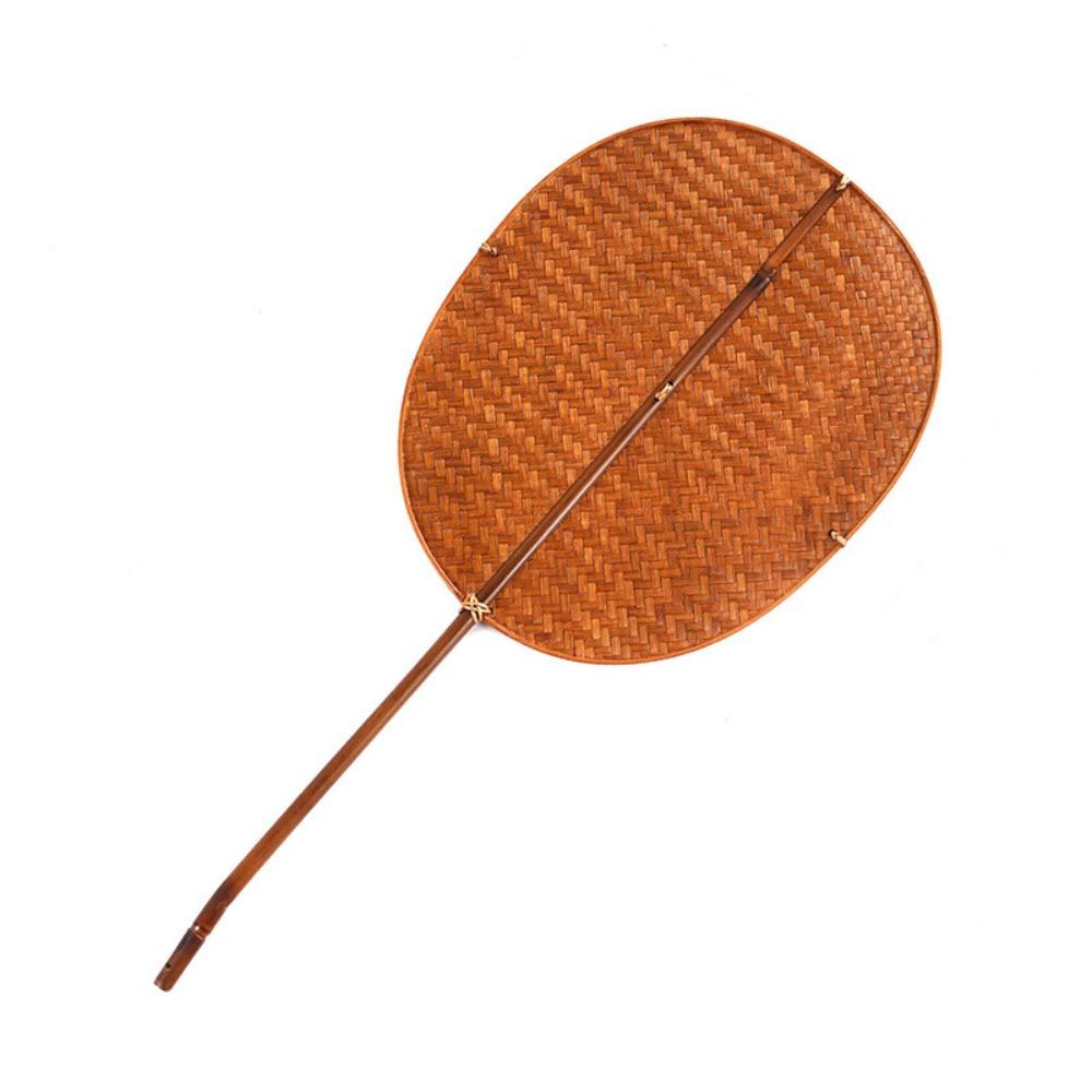 Handmade Bamboo Woven Fan Classical Hand Cranked Fan Chinese Style Circular Fan  Photography Prop