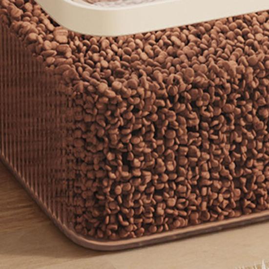 Sud na skladování obilí s vestavěnou odměrkou Průhledné víko Velká kapacita Široký otvor Vzduchotěsná nádoba na krmivo pro domácí zvířata