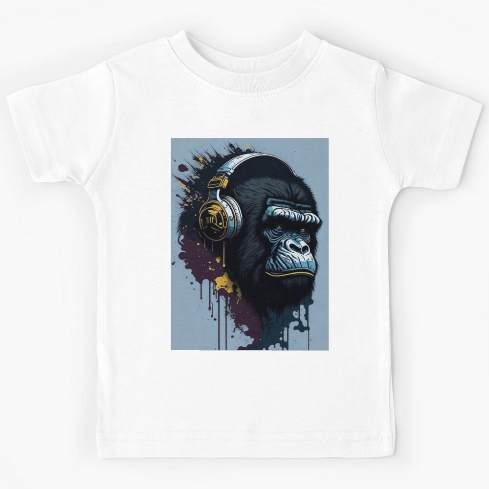 funny monkey music Kids T-Shirt 140