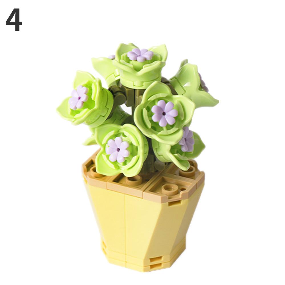Bonsai Building Blocks City Creative Pant Flower Block Building Bricks Construction Flowers DIY Potted Blocks Gift.