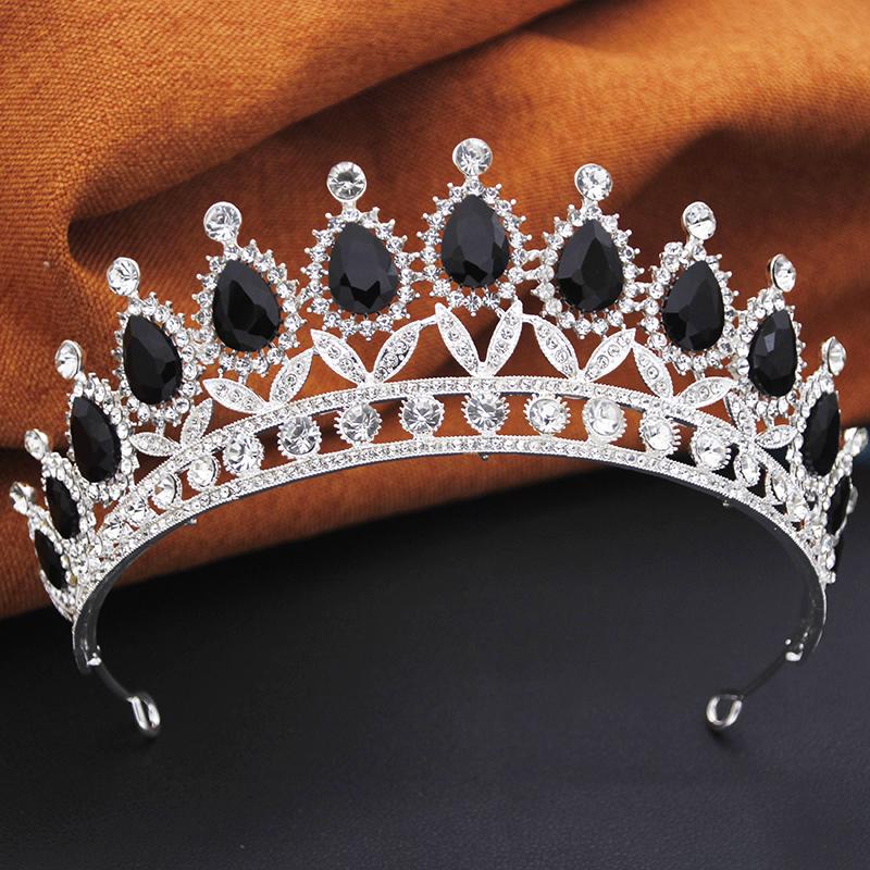 Princess Tiara Crown Headband for Women Elegant Queen Bridal Bride Headwear Hair Jewelry Gift for Wedding Dress Accessories