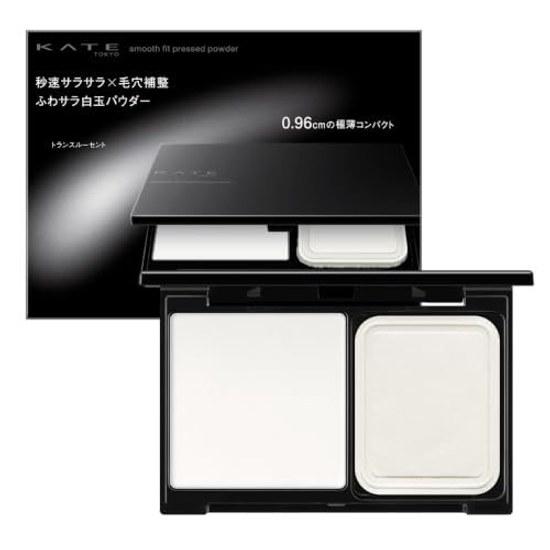 KATE Smooth Fit Pressed Powder Translucent Clear Color Mirror Puff Texture Pore Concealment
