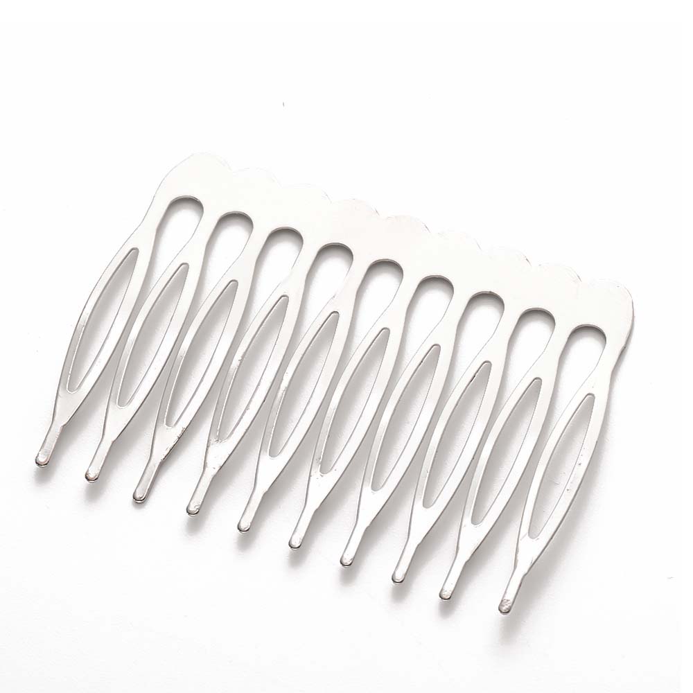 10pcs 5/8/10/12/18/22 Dents Métal Cheveux Côté Clip Peigne Épingles à Cheveux Pour Femmes Mariage Voile Nuptial Coiffure Artisanat Outil de Fabrication de Bijoux