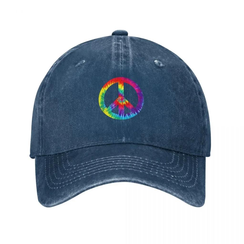 Peace Sign Symbol Tie Dye s s Hippie Costume Baseball Cap Vintage Trucker Cap sun caps fashionable Caps Women Unisexs