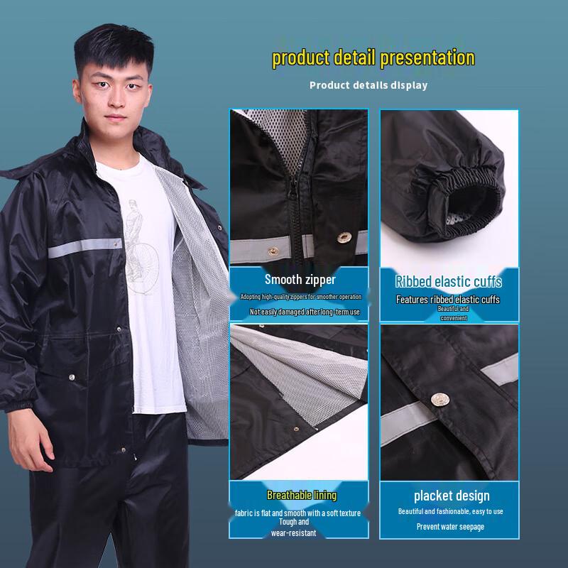 Buycrazy Men s Reflective Cycling Rain Suit