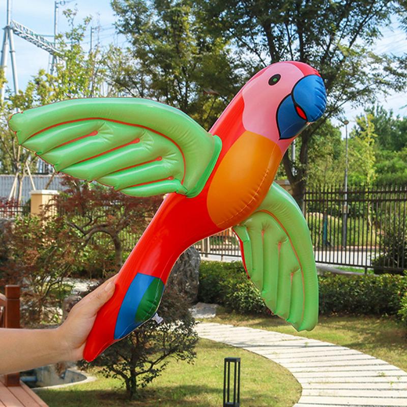 Parrot Party Decorations Cartoon Inflatable Pool Toy 2X Colorful Pool Toy Outdoor Beach Toy for Beach Gathering Swimming Pool