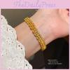 Chinese Style Zircon Copper Coin Geometric Bracelet With Luxury Finish For Women