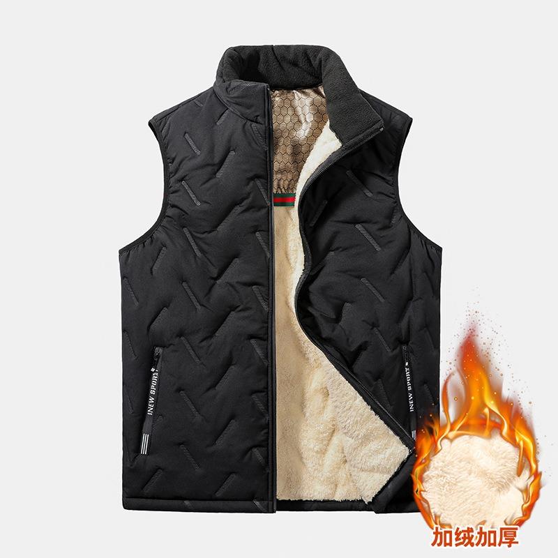 

Winter Cotton-padded Men s New Large-size Men s Clothing Medium Down Cotton-padded Clothes with Fleece Thickened Thermal Lapel Cotton-padded Jacket 7XL чорний