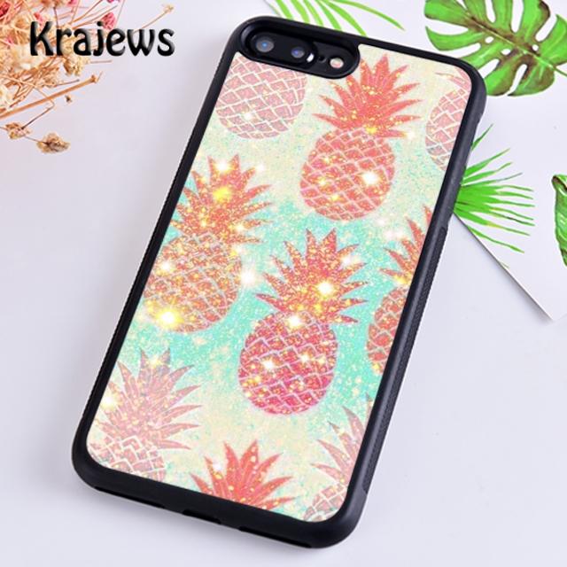 Krajews Kawaii Pineapple Art Soft Phone Case Cover For iPhone 17 Air 16 15 14 Plus 11 12 13 Pro Max Plus Coque Fundas