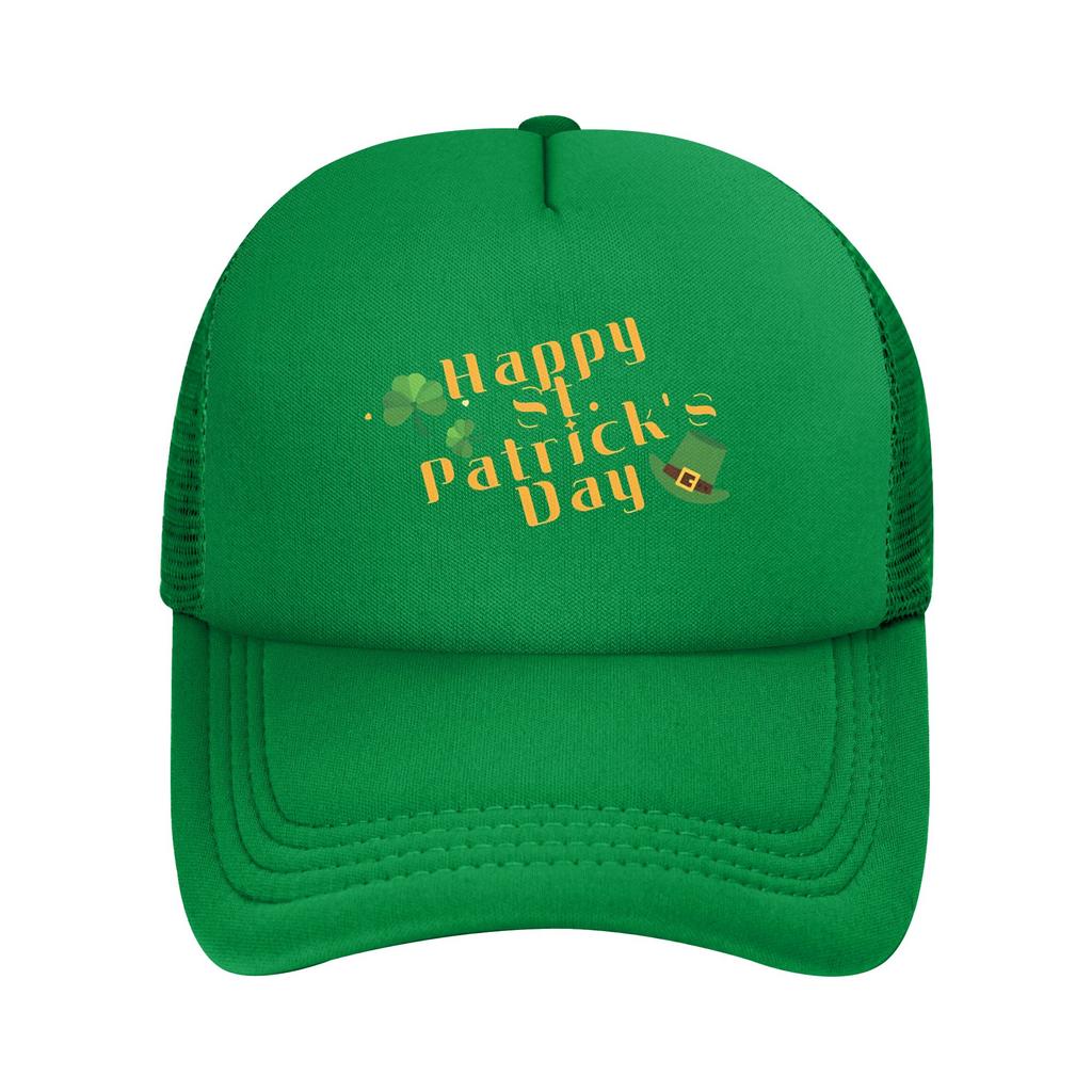 happy saint st patricks day  Foam Trucker Hats Unisex Summer Breathable Mesh Golf Cap Hat Fashion Sun Cap Adjustbale