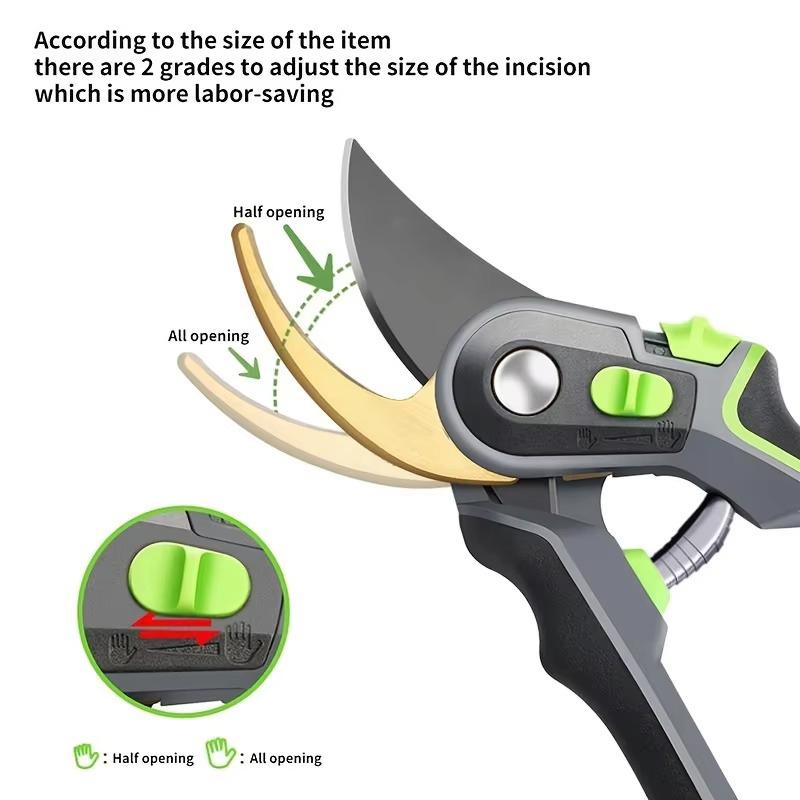 SK5 Pruning Shears For Garden-Heavy Duty Bypass Clippers with Ergonomic Non-Slip Handle/Labor-Saving Spring