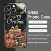 Tempered Glass Phone Case for IPhone 16 Pro Max 15 14 13 12 Mini 11 Pro XS XR 7 8 Plus Cover Merry Christmas Tree New Year Gifts