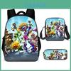 Plants Vs Zombies Kinder Schulrucksack Dreiteiliges Set Mit Leichtem Langlebigem Design Für Die Schule